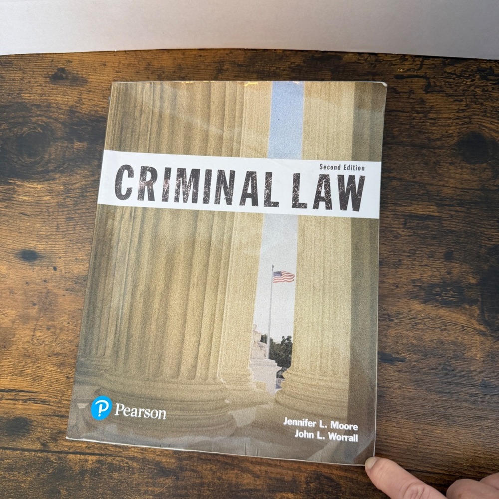 Pearson Textbook  Brown Criminal Law Second Edition Justice Series Book